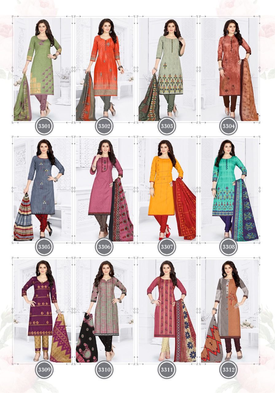 Cotton Pluse Tara 33 Fancy Designer Regular Wear Cotton Printed Dress Material
